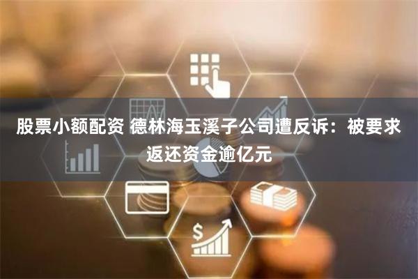 股票小额配资 德林海玉溪子公司遭反诉：被要求返还资金逾亿元