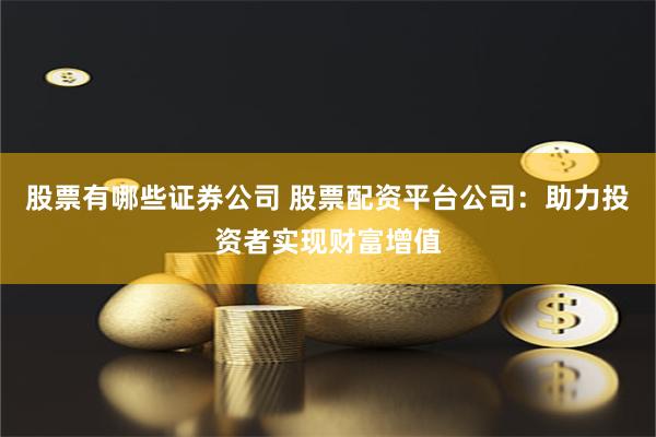 股票有哪些证券公司 股票配资平台公司：助力投资者实现财富增值