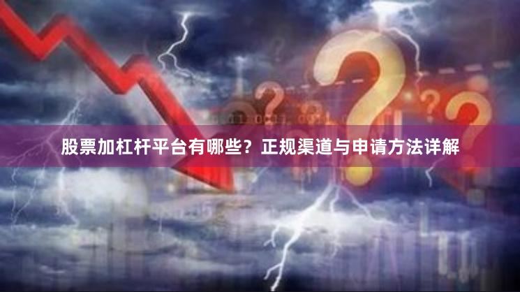 股票加杠杆平台有哪些？正规渠道与申请方法详解